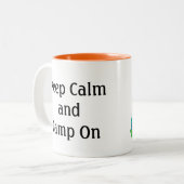 Happy Camper Two-Tone Mok (Voorkant links)