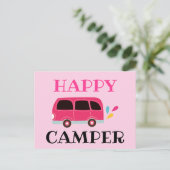 Happy Camper Van Briefkaart (Staand voorkant)