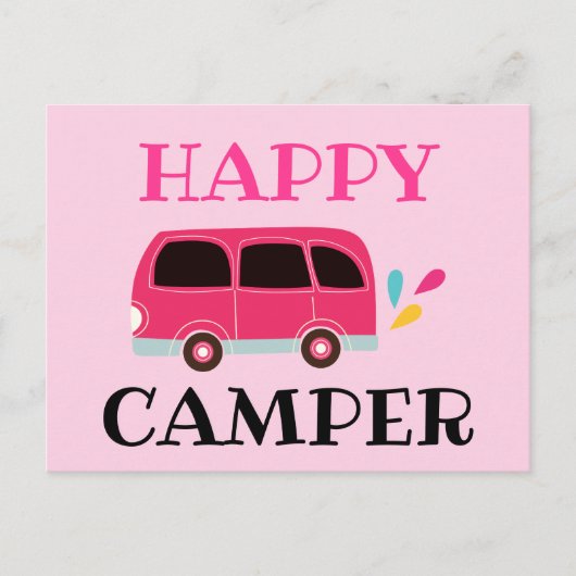 Happy Camper Van Briefkaart (Voorkant)