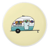Happy Camper van Keramische Knop (Voorkant)
