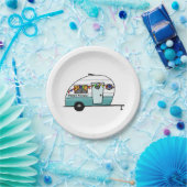 Happy Camper van Papieren Bordje (Feest)