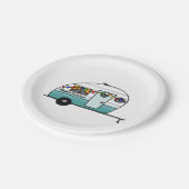 Happy Camper van Papieren Bordje (Gekanteld)