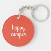HAPPY CAMPER Van RV Motorhome Campervan CUSTOM Sleutelhanger (Achterkant)