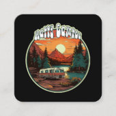 Happy Camper Vierkante Visitekaartje (Voorkant)