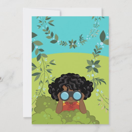 Happy Camper Virtual Birthday Invitation Kaart (Achterkant)