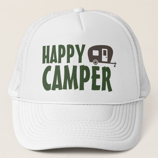 Happy Camper voor Camping en Rving Trucker Pet (Voorkant)