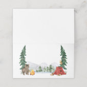 Happy Camper vouw over tafel label Plaatskaartje (Buitenkant ongevouwen)