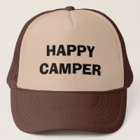 HAPPY CAMPER-vrachtwagenhoed voor kamperen en RVin