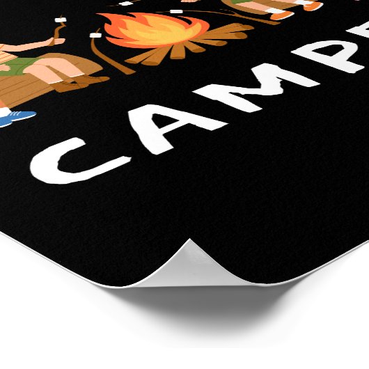 Happy Camper - vreugdevolle buitenkunst Poster (Hoek)