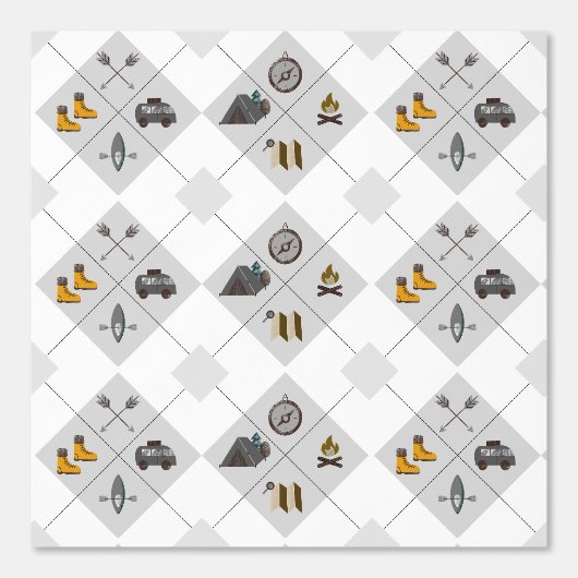 Happy Camper Wallpaper Behang (Voorkant)