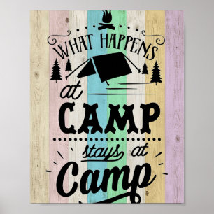 Happy Camper wat er in kamp gebeurt Poster