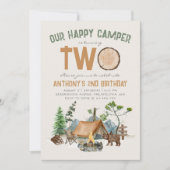 Happy Camper Waterverf Woodland 2e verjaardag Kaart (Voorkant)