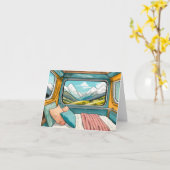 Happy Camper Wenskaart Kaart (Gele Bloem)