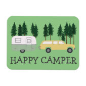 HAPPY CAMPER Whimsical Trailer RVing Motorhome Magneet (Horizontaal)