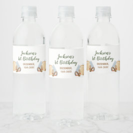 Happy Camper Woodland Birthday Water Bottle Label Waterfles Etiket