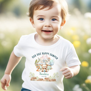 Happy Camper Zomer 2e Verjaardag Jongen Kinder Shirts