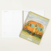 Happy Campers 2025 Spiral Notebook — Retro Caravan Planner (Display)