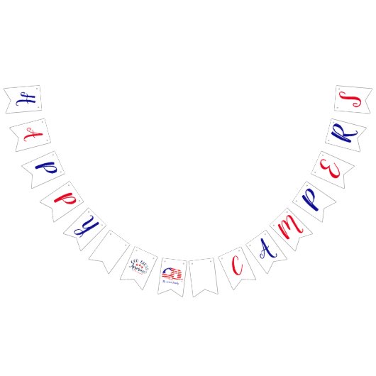 Happy Campers America gepersonaliseerd Vlaggetjes (Alle)