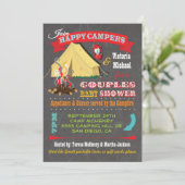 Happy Campers Baby Shower Uitnodigingen (Staand voorkant)