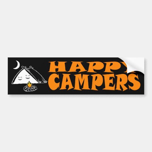 Happy Campers Bumpersticker (Voorkant)