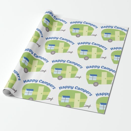 Happy Campers Cadeaupapier (Uitgerold)
