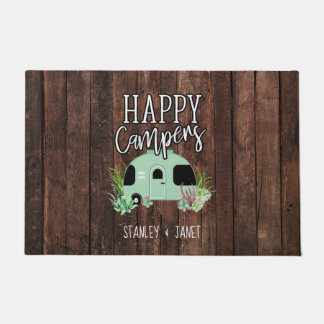 Happy Campers, Camping, RV, Motorhome, Trailer Deurmat