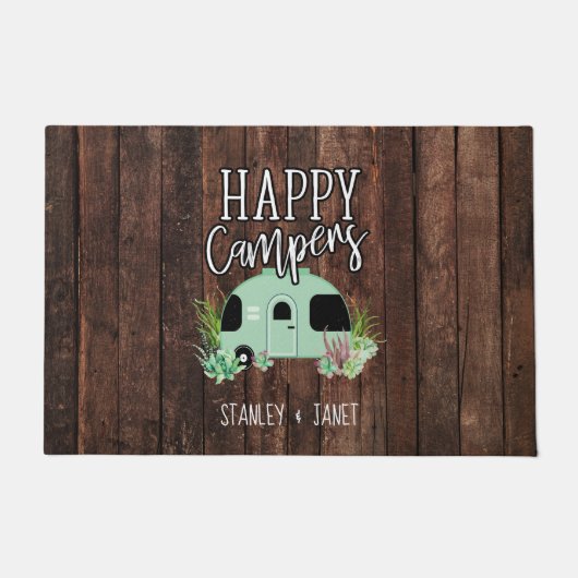 Happy Campers, Camping, RV, Motorhome, Trailer Deurmat (Voorkant)