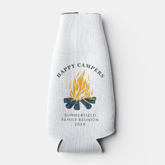 Happy Campers Camping Vacking Family Trip Custom Flesjeskoeler (Voorkant)