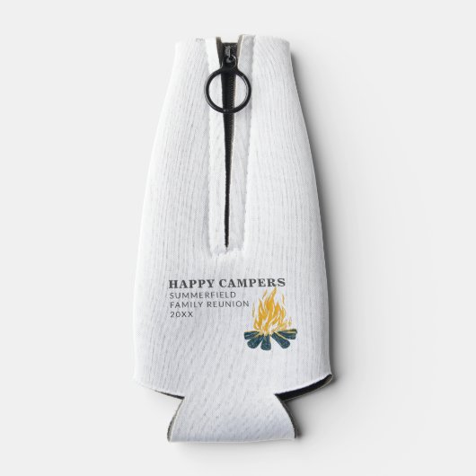 Happy Campers Camping Vacking Family Trip Custom Flesjeskoeler (Achterkant)