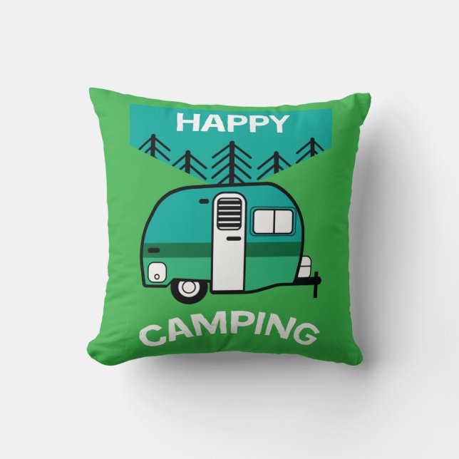 Happy Campers | Caravaner | Camper Kussen (Voorkant)