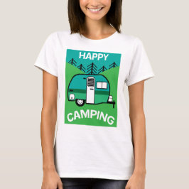 Happy Campers | Caravaner | Camper Sierkussen Mu T-shirt