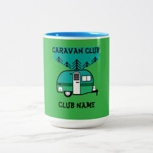 Happy Campers Caravanning Funny Caravans Tweekleurige Koffiemok
