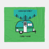 Happy Campers Caravanning Funny Caravans Two-Tone Fleece Deken (Voorkant (Horizontaal))