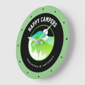 Happy Campers Couples Names Green Black Camping Grote Klok (Hoek)