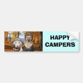 HAPPY CAMPERS Dog/Lab Bumpersticker (Voorkant)