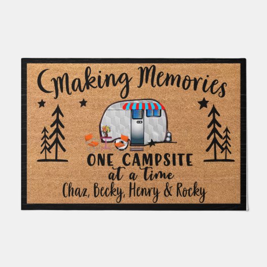 Happy Campers Doormat, Camping Lover Gift Deurmat (Voorkant)