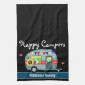 Happy Campers Familienaam Theedoek (Verticaal)