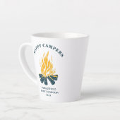 Happy Campers Family Reunion Custom Latte Mok (Linkerhoek)