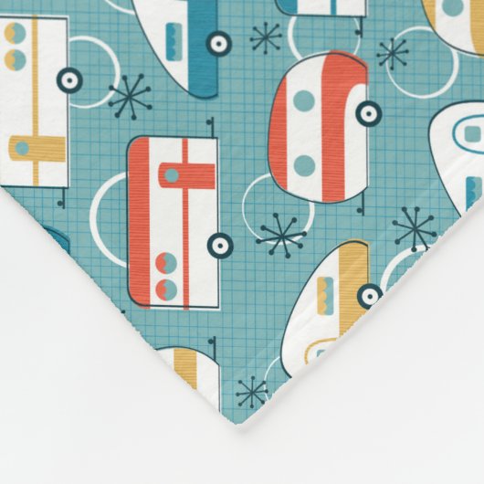 Happy Campers Fleece Deken (Hoek)