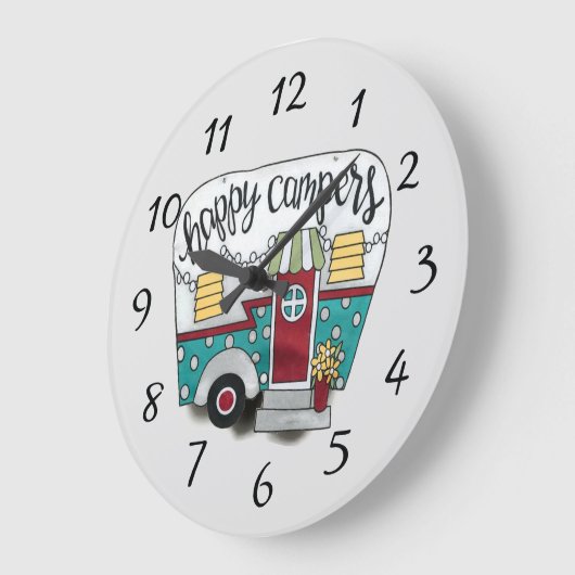 Happy campers grote klok (Hoek)