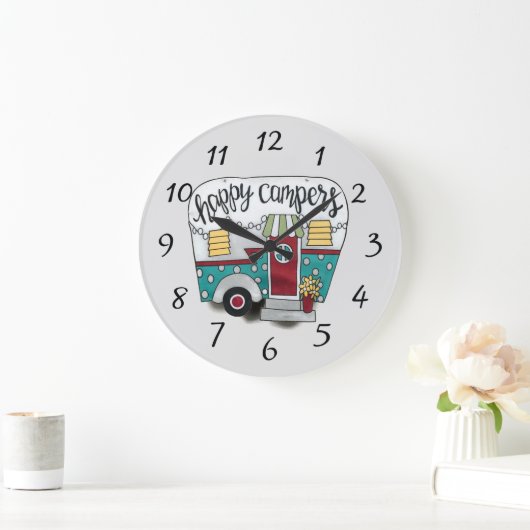 Happy campers grote klok (Huis)