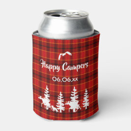 Happy Campers Lumberjack thema rood slippatroon Blikjeskoeler