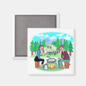 Happy Campers Magneet (Voorkant / Achterkant)