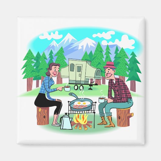 Happy Campers Magneet (Voorkant)