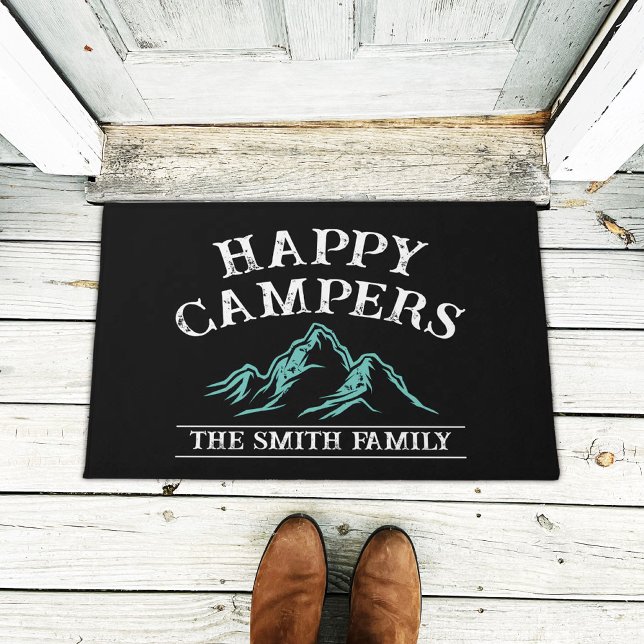 Happy Campers Mountain Adventure Camping Family Deurmat (Creator heeft geüpload)