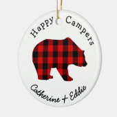 Happy Campers Names Rustic Buffalo Pset Beer Keramisch Ornament (Links)