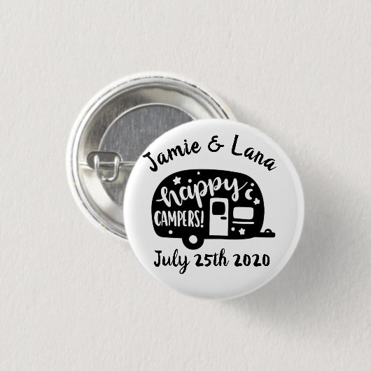 Happy Campers  ontwerp Ronde Button 3,2 Cm (Voorkant /achterkant)
