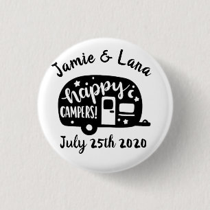 Happy Campers ontwerp Ronde Button 3,2 Cm