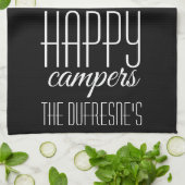 'Happy Campers' op maat Theedoek (Gevouwen)