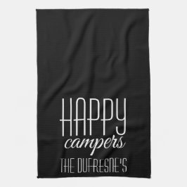 'Happy Campers' op maat Theedoek